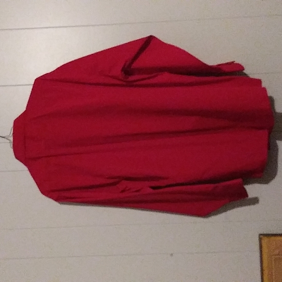 Mens Arrow Red Long Sleeve Button Down Dress Shirt - Picture 6 of 6